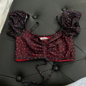 Tiger Mist heart crop top